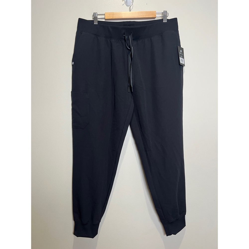 Jaanuu Silex Scrub Jogger Women XL Black Slim Fit Knit-Waist W20003-BLK-XL NWT